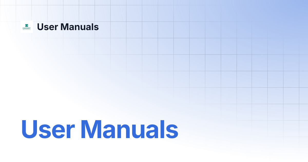 User Manuals