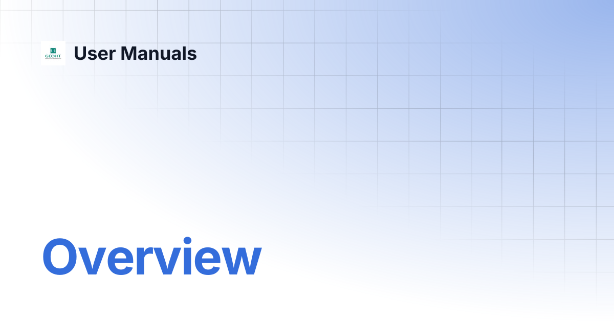Overview | User Manuals